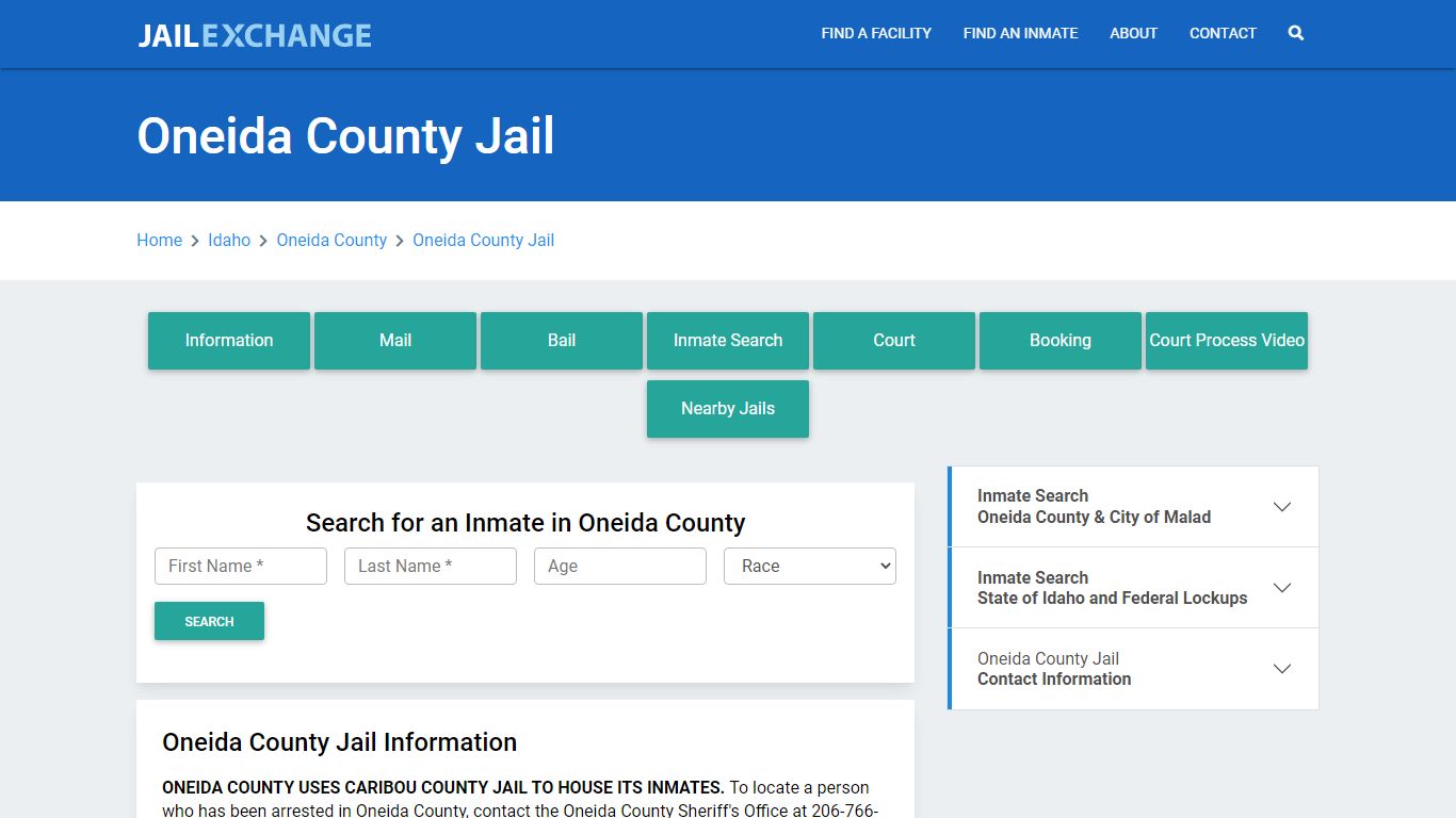 Oneida County Jail Roster Lookup, ID, Inmate Search - Jail Exchange